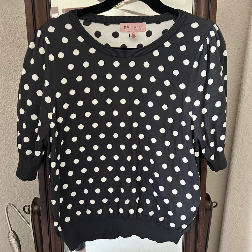 Philosophy Polka Dot Sweater
